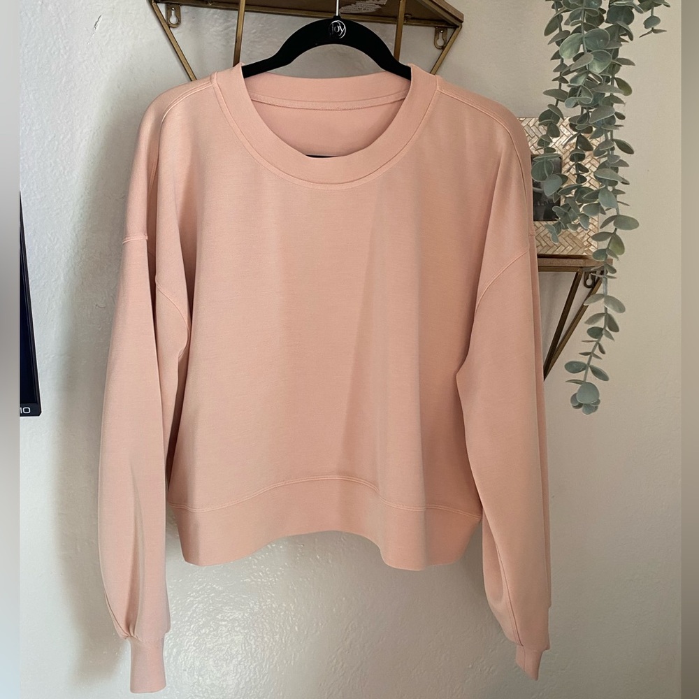 Sherbet Orange Lululemon Softstreme Crewneck Sweatshirt